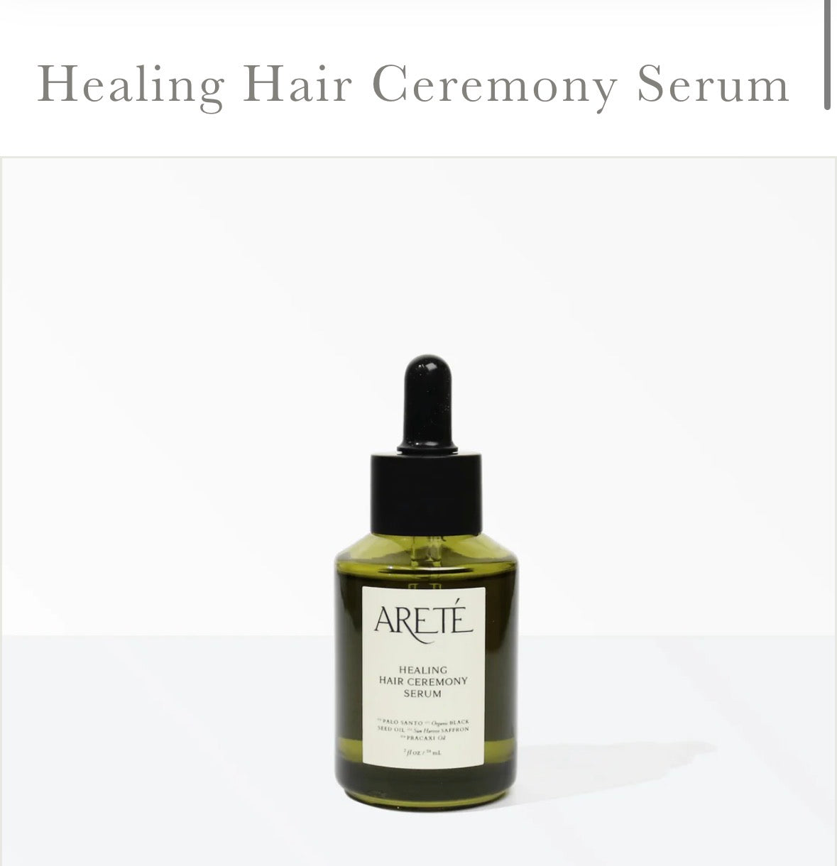 Areté Healing hair ceremony serum